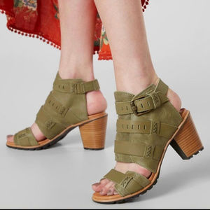 Sorel Nadia buckle heeled sandals